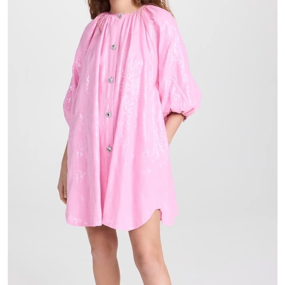 Stine Goya Women's Yordano Dress, Liquified Grid Pink, S - Picture 2 of 5